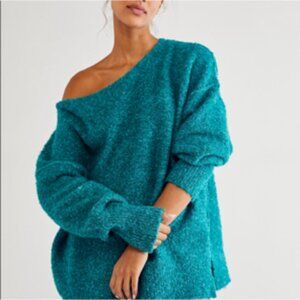 Free People Sweater - Blue Moira Slouchy Tunic Size Small